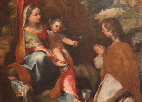 Federico Barocci. Madonna mit Kind und Johannes (Detail)