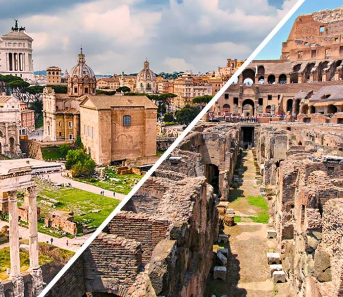 Führung durch den Kolosseum-Untergrund + Arena, Forum Romanum und Palatin