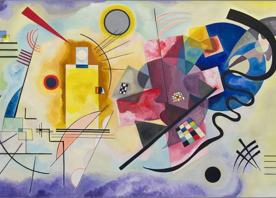 Gelb-Rot-Blau, 1925. Öl auf Leinwand, 128 × 201,5 cm. Centre Pompidou, Nationales Zentrum für Kunst und Kultur, Paris