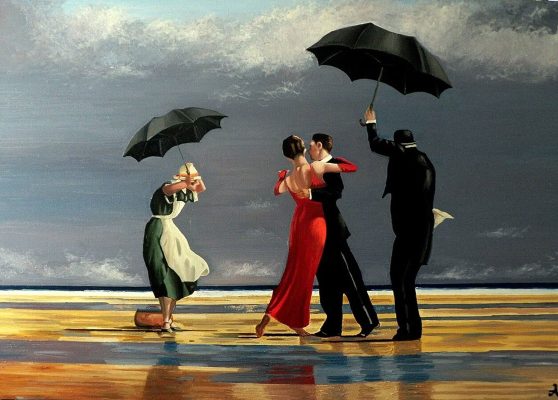 Jack Vettriano, The Singing Butler. Öl auf Leinwand, 1992.