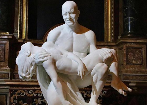 Jago, Bildhauer. La Pietà, Block aus weißem Marmor